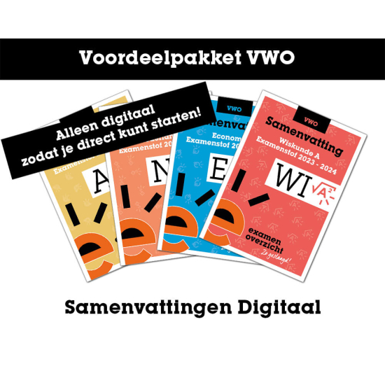 Voordeelpakket Digitale Samenvattingen VWO