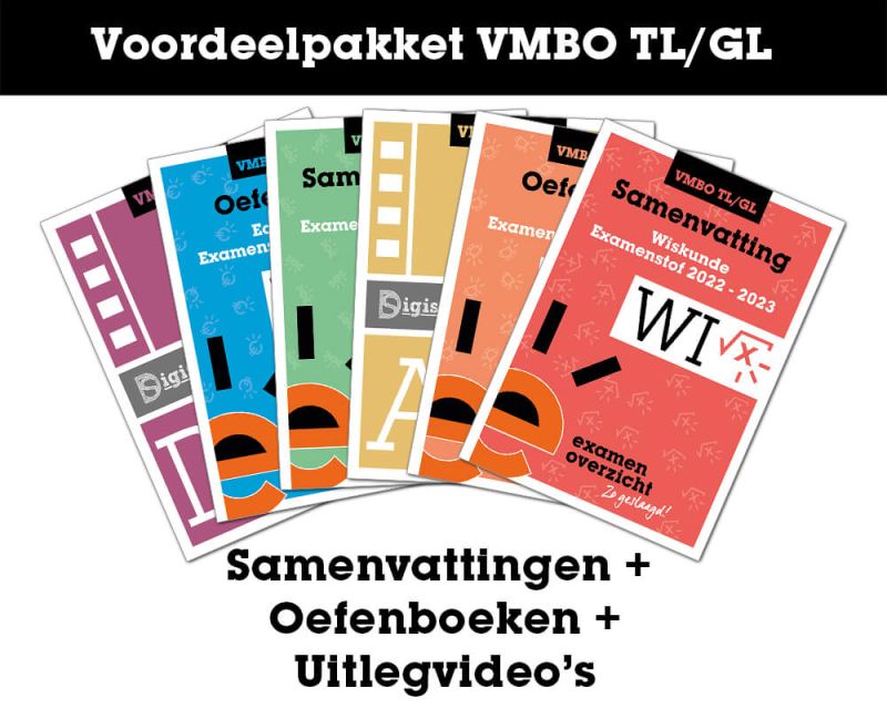 Voordeelpakket Samenvattingen + Oefenboeken + Uitlegvideo's (VMBO TL/GL)